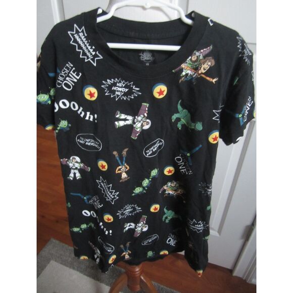DISNEY BLACK SHORT SLEEVE TEE FROM TOY STORY SIZE XS WOMENS  CHEST  33-34" - Picture 1 of 4